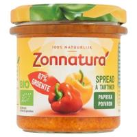 Zonnatura Groentespread paprika bio 135 Gram - thumbnail