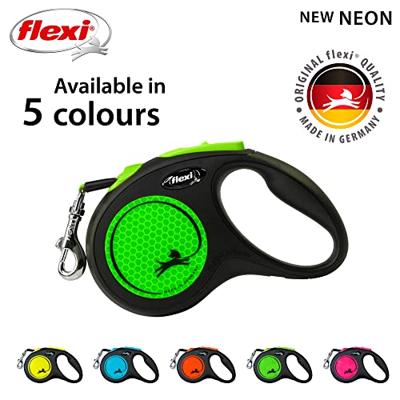 Flexi rollijn new neon tape zwart / groen