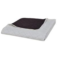 VidaXL Bedsprei gewatteerd dubbelzijdig 230x260 cm beige/bruin - thumbnail