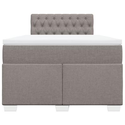 Boxspring met matras stof taupe 120x200 cm - thumbnail