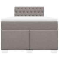 Boxspring met matras stof taupe 80x200 cm - thumbnail