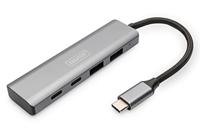Digitus DA-70245 USB 3.1 Gen 1-hub 4 poorten Met aluminium behuizing Donkergrijs - thumbnail