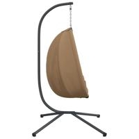 Hangstoel met standaard stof en staal taupe - thumbnail