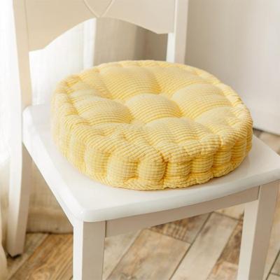 Verdikte ronde computer Stoelkussen vloermatten voor Office klas Home grootte: 43x43cm (geel)