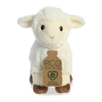 Eco Nation Pluchen knuffel - lammetje - 20 cm