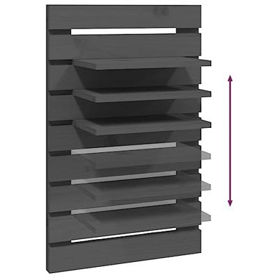 Nachtkastjes wandgemonteerd 2 st massief grenenhout grijs