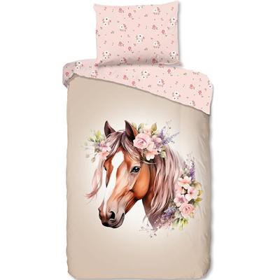 Good Morning Kinderdekbedovertrek "kat" - Zand - (140x200/220 cm) - Katoen