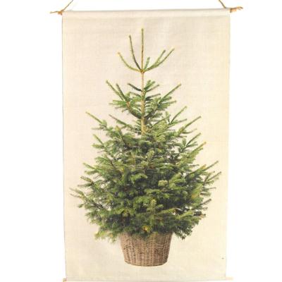 Wanddoek everlands kunstkerstboom 40x60cm met LED