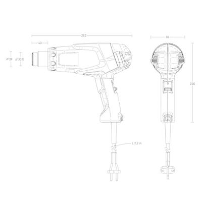 Steinel 089382 HEISSLUFTGEBLAESE HM 1620 S Heteluchtpistool 1600 W - thumbnail