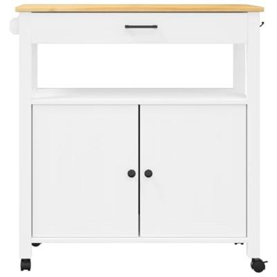 Keukentrolley MONZA 84x40x88,5 cm massief grenenhout