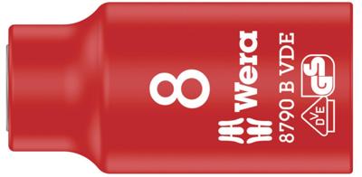 Wera 8790 B Zyklop VDE doppen, geïsoleerd, voorzien van 3/8" aandrijving, 8.0 x 46.0 mm - 1 stuk(s) - 05004952001 Wera 8790 B Zyklop VDE doppen, geïsoleerd, voorzien van 3/8" aandrijving, 8.0 x 46.0 mm - 1 stuk(s) - 05004952001
