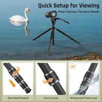 SIRUI Europe Sirui Sportich SP124 + B5X Carbon Tripod Werkhoogte: 13 - 153.5 cm - thumbnail