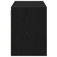 Garagewandkasten 2 st spaanplaat zwart - thumbnail