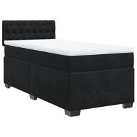 Boxspring met matras fluweel zwart 80x200 cm - thumbnail