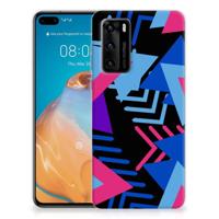 Huawei P40 | TPU Hoesje | Funky Triangle - thumbnail