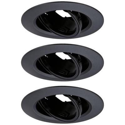 Paulmann 92111 Inbouwlamp Set van 3 stuks GU10 Zwart Paulmann 92111 Inbouwlamp Set van 3 stuks GU10 Zwart