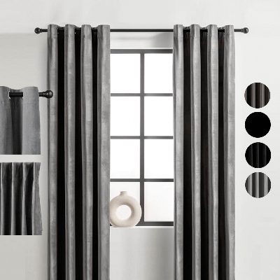 Lifa Living - Fluwelen Gordijnen - 150 x 250 cm - Grijs - Verduisterend