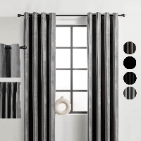 Lifa Living - Fluwelen Gordijnen - 150 x 250 cm - Grijs - Verduisterend - thumbnail