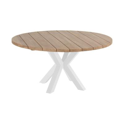 Hartman Ronde Tuintafel 'Stephanie' Teakhout, 150cm, kleur Naturel/Wit