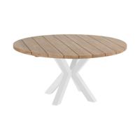 Hartman Ronde Tuintafel 'Stephanie' Teakhout, 150cm, kleur Naturel/Wit - thumbnail
