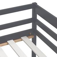 Bedframe massief grenenhout donkergrijs 90x200 cm - thumbnail