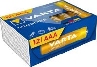Varta VARTA Longlife AAA Cube Pack12 AAA batterij (potlood) Alkaline 1.5 V 12 stuk(s) - thumbnail
