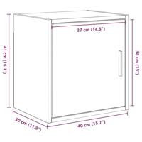Garagewandkasten 2 st bewerkt hout betongrijs - thumbnail