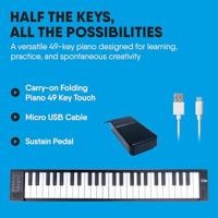 Carry-On Piano 49 Touch Black opvouwbare piano 49 toetsen - thumbnail