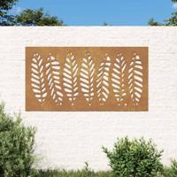 VidaXL Wanddecoratie tuin bladontwerp 105x55 cm cortenstaal - thumbnail