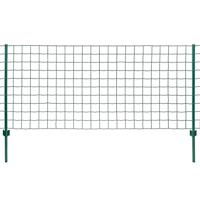 VidaXL Euro hek 20x1,2 m staal groen - thumbnail