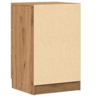 Nachtkastjes 2 st 40x36x65cm bewerkt hout artisanaal eikenkleur - thumbnail