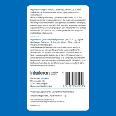 Lactase 20.000 - Testpack 6 Breektabletten | Lactose Intolerantie | Hoogst gedoseerd | Bevat Lactase dat helpt bij verteren van Lactose | Intoleran
