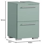 Schildmeyer Onderkast wastafel Carlos (Breedte 40 cm, pistache) - thumbnail