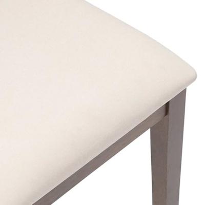 Eetkamerstoelen met kussens 2 st massief hout rubber bruin