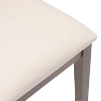 Eetkamerstoelen met kussens 2 st massief hout rubber bruin - thumbnail