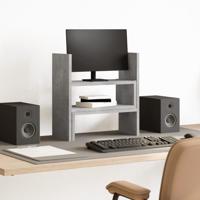 VidaXL Bureau organiser 40x17x41 cm bewerkt hout betongrijs - thumbnail