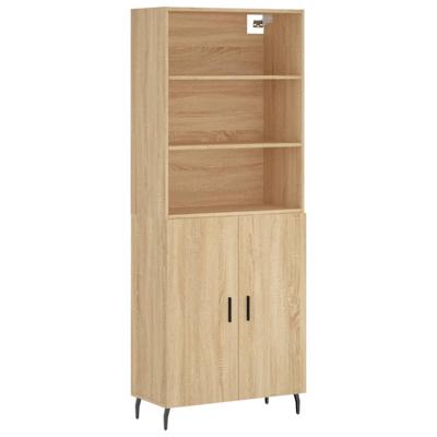 Hoge kast 69,5x34x180 cm bewerkt hout sonoma eikenkleurig