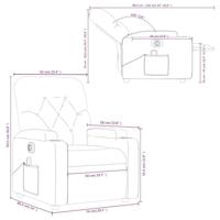 Massagestoel elektrisch verstelbaar stof donkergroen - thumbnail