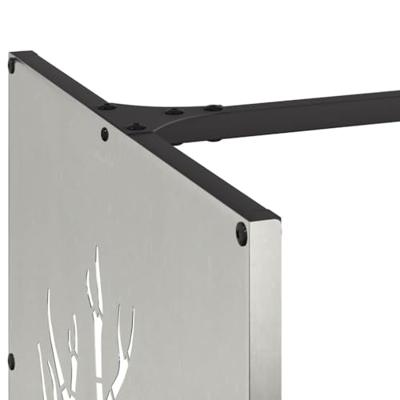 Brandhoutrek 40x40x40 cm roestvrij staal