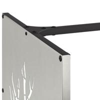 Brandhoutrek 40x40x40 cm roestvrij staal - thumbnail