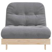 Futon slaapbank met matras 80x206x11 cm massief grenenhout - thumbnail