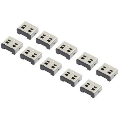 Renkforce rf-USBBlocker-02 USB-A-poortslot Set van 10 stuks Zilver Zonder sleutel Renkforce rf-USBBlocker-02 USB-A-poortslot Set van 10 stuks Zilver Zonder sleutel