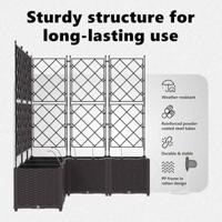 Tuin Bloempot 5 pcs Bruin Staal - thumbnail