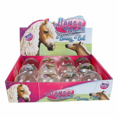 Diverse Merken Horse friends stuiterbal met licht (6,5cm/6 ass.)