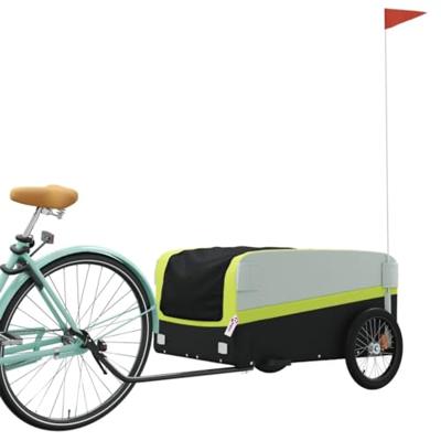 Fietstrailer 45 kg ijzer zwart en groen Fietstrailer 45 kg ijzer zwart en groen
