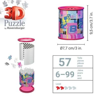 Ravensburger 3d puzzel pennenbak barbie, 54st.