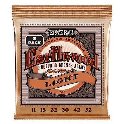 Ernie Ball 3548 Earthwood Custom Light Phosphor Bronze 11-52 snaren voor westerngitaar (3 sets)