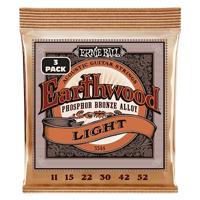 Ernie Ball 3548 Earthwood Custom Light Phosphor Bronze 11-52 snaren voor westerngitaar (3 sets) - thumbnail