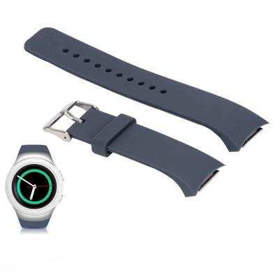 Effen kleur polsband horloge band voor Galaxy Gear S2 R720 (grijs)