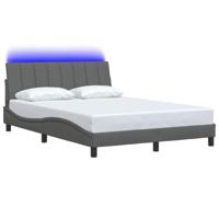 Bedframe zonder matras "Hanko" stof donkergrijs 140x190 cm - thumbnail